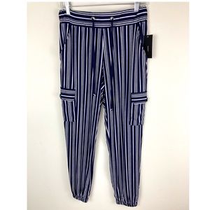 Robert Louis striped cargo jogger Pants small